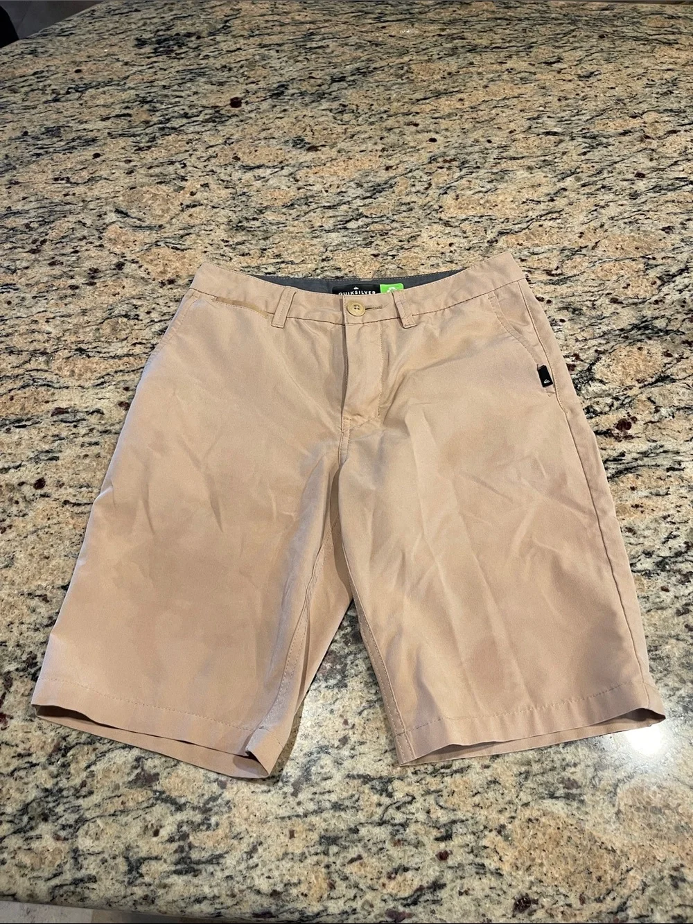 Quiksilver Men's Flat Front Chino Shorts in Light Khaki